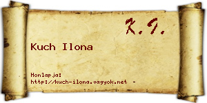 Kuch Ilona névjegykártya